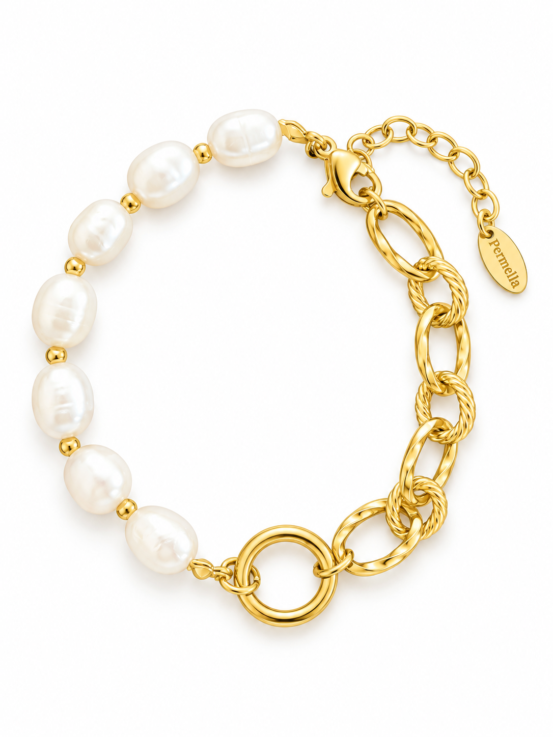 Half Beaded Pearl Bracelet