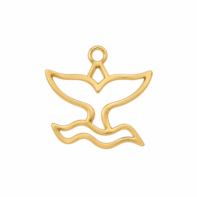 Flat Whale Tail Charm