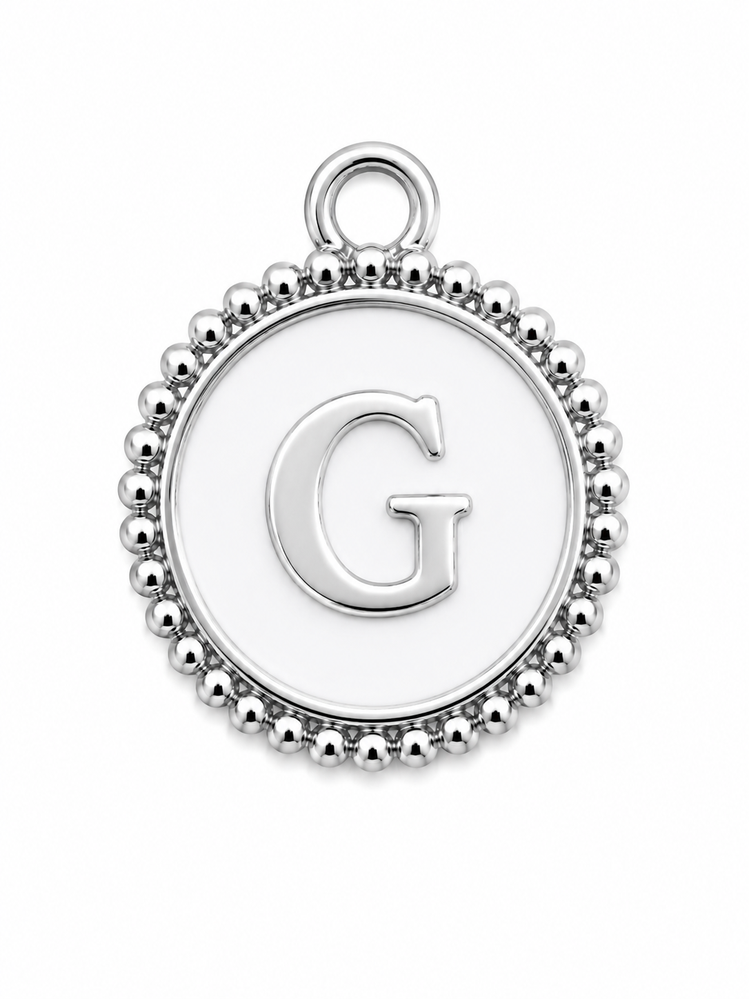 White Letter Charm