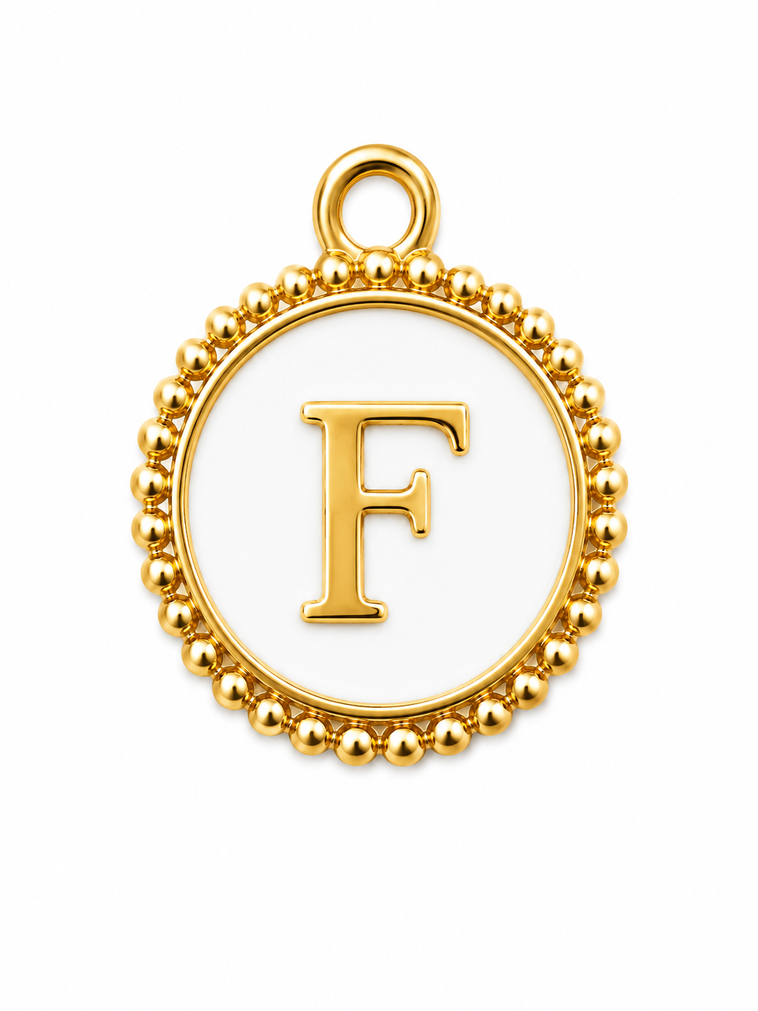 White Letter Charm