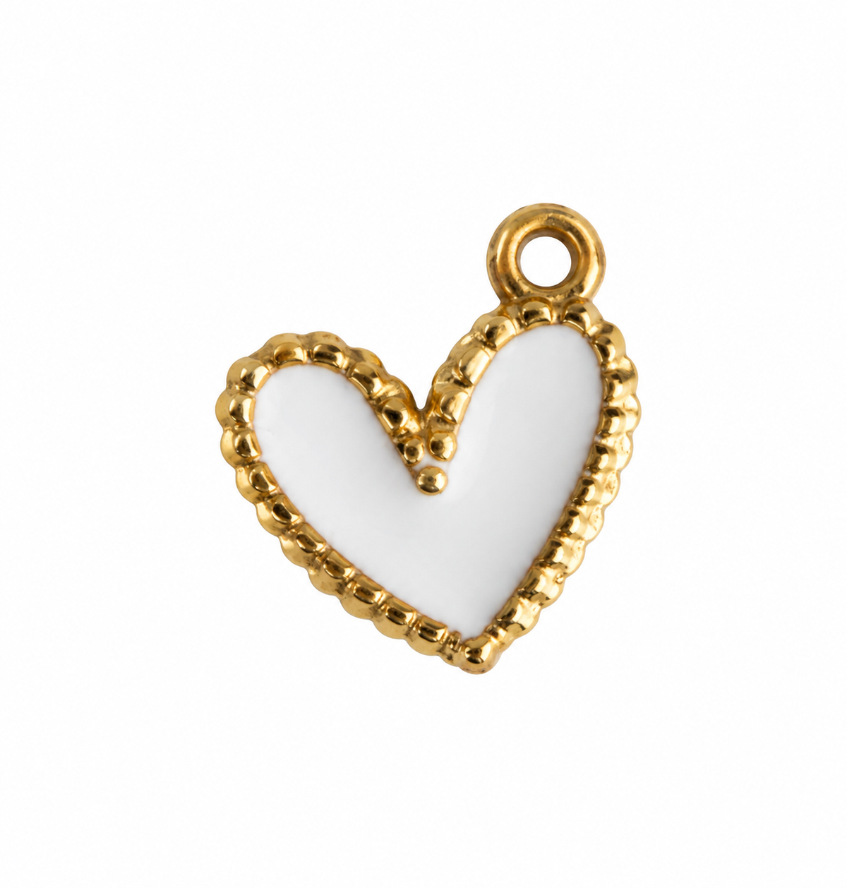White Enamel Heart