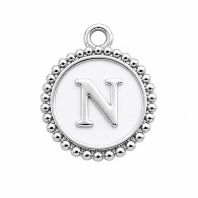 White Letter Charm