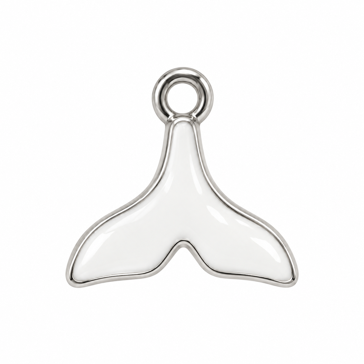 White Enamel Whale Tail