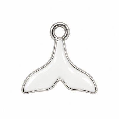 White Enamel Whale Tail