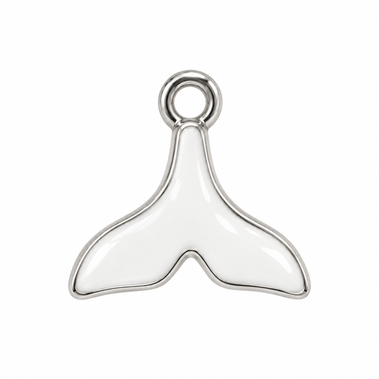 White Enamel Whale Tail