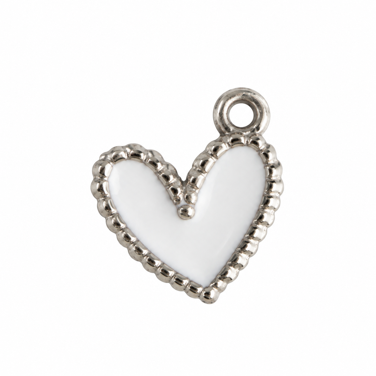 White Enamel Heart