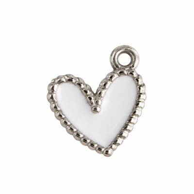 White Enamel Heart
