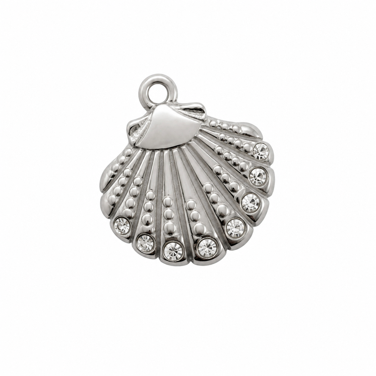 Closed Zircon Shell Charm