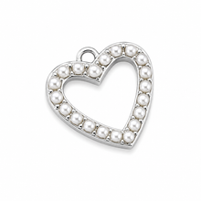 Pearl Heart Charm