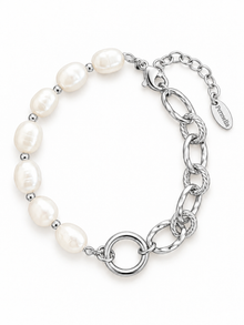 Half Beaded Pearl Bracelet