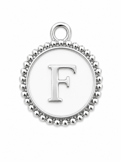 White Letter Charm