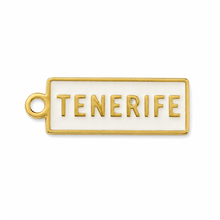 White Enamel Tenerife Charm