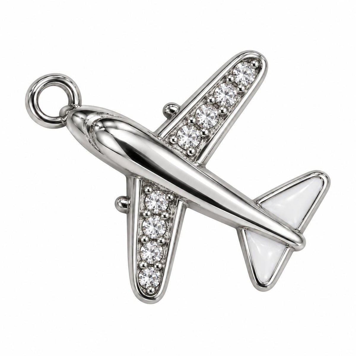 Enamel Plane Charm