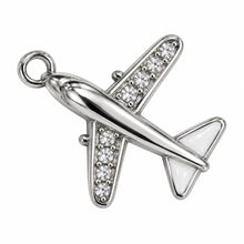 Enamel Plane Charm