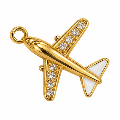 Enamel Plane Charm