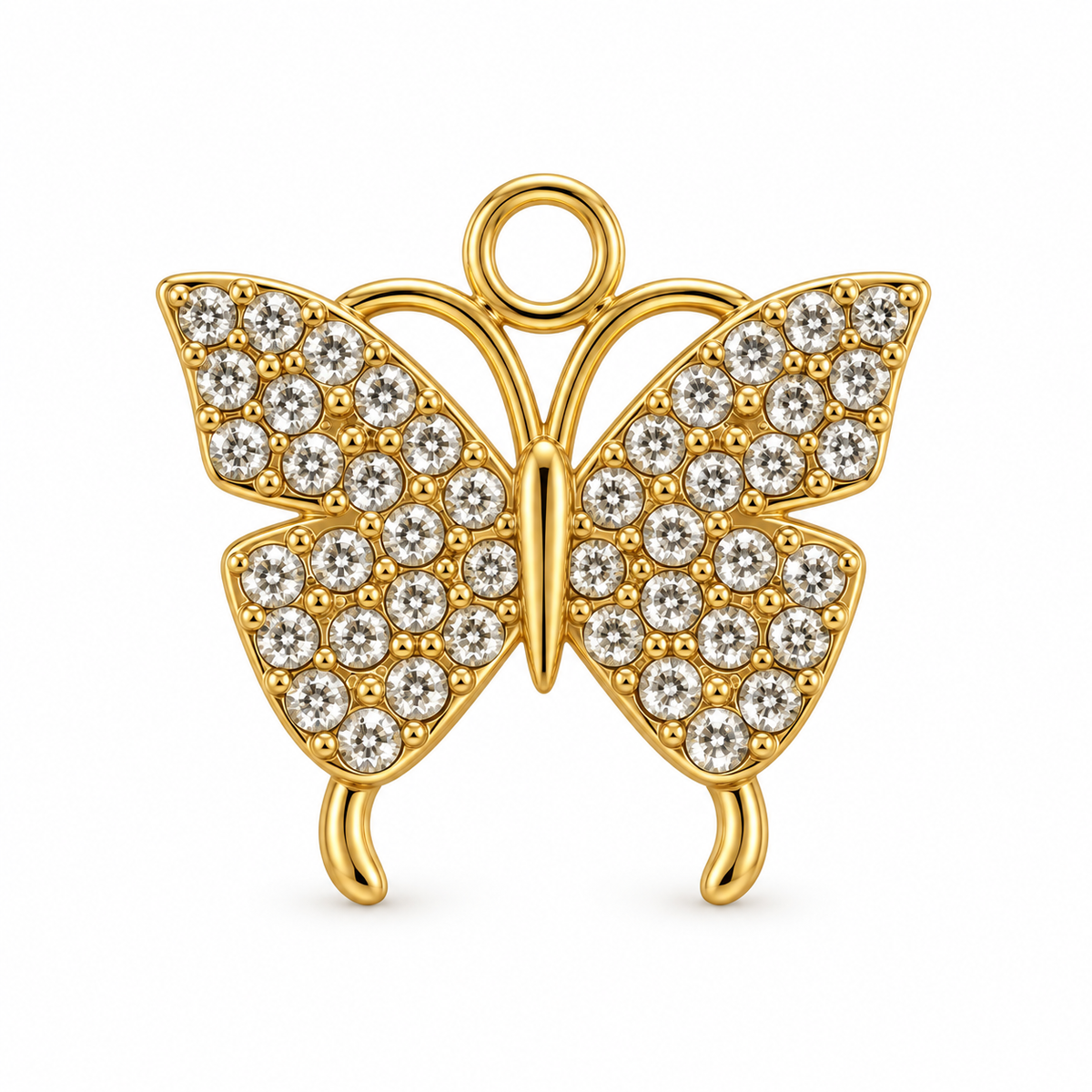 Zircon Butterfly Charm