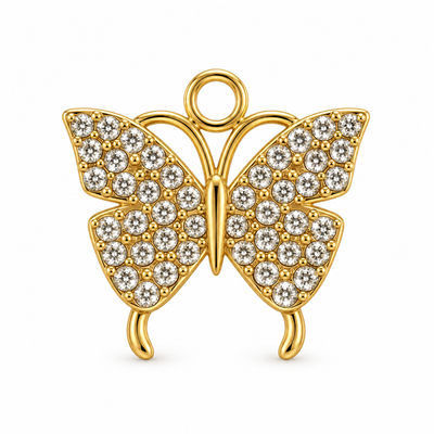 Zircon Butterfly Charm