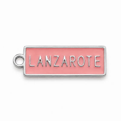 Lanzarote Pink Enamel Charm
