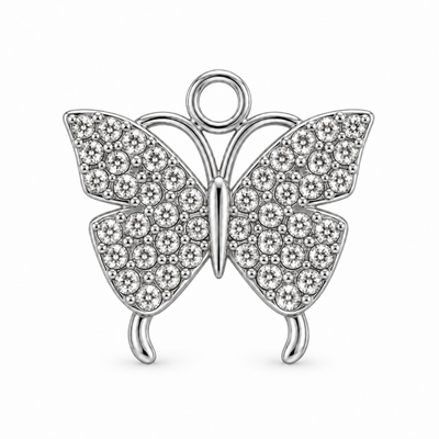 Zircon Butterfly Charm