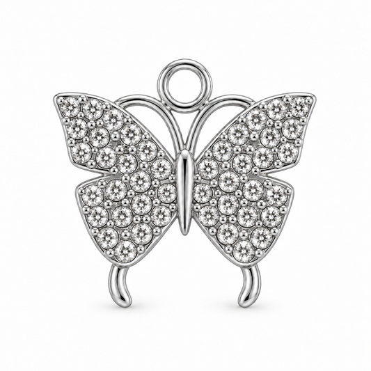 Zircon Butterfly Charm