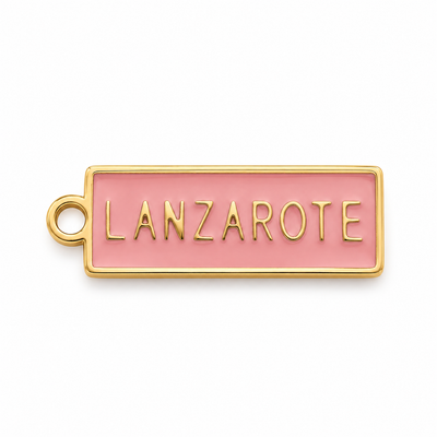 Lanzarote Pink Enamel Charm